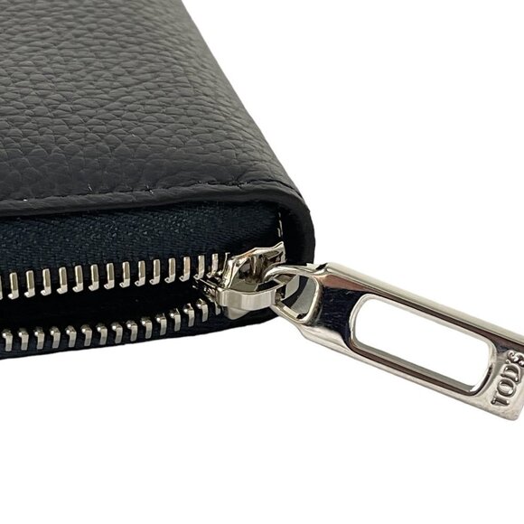Tod's Italy Blue Zip Continental Wallet with Black T-panel, XAMTTTA0400FFX178L - Picture 7 of 10